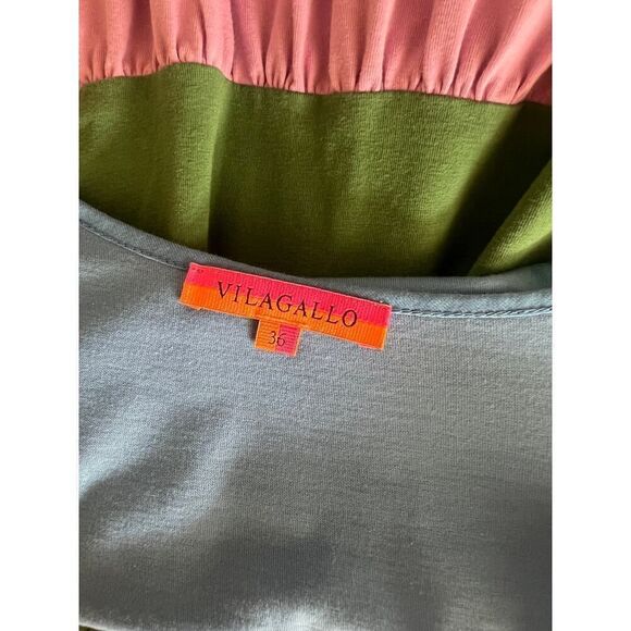 VILAGALLO TIERED RAINBOW DRESS SIZE 36 EU, 6 USA - Picture 5 of 5